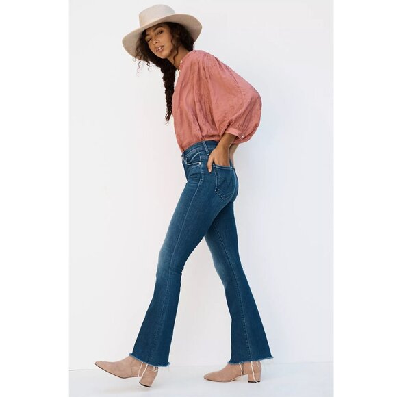 Anthropologie Pilcro the Tavi Embroidered Button Down Blouse Pink Women S - Picture 4 of 14